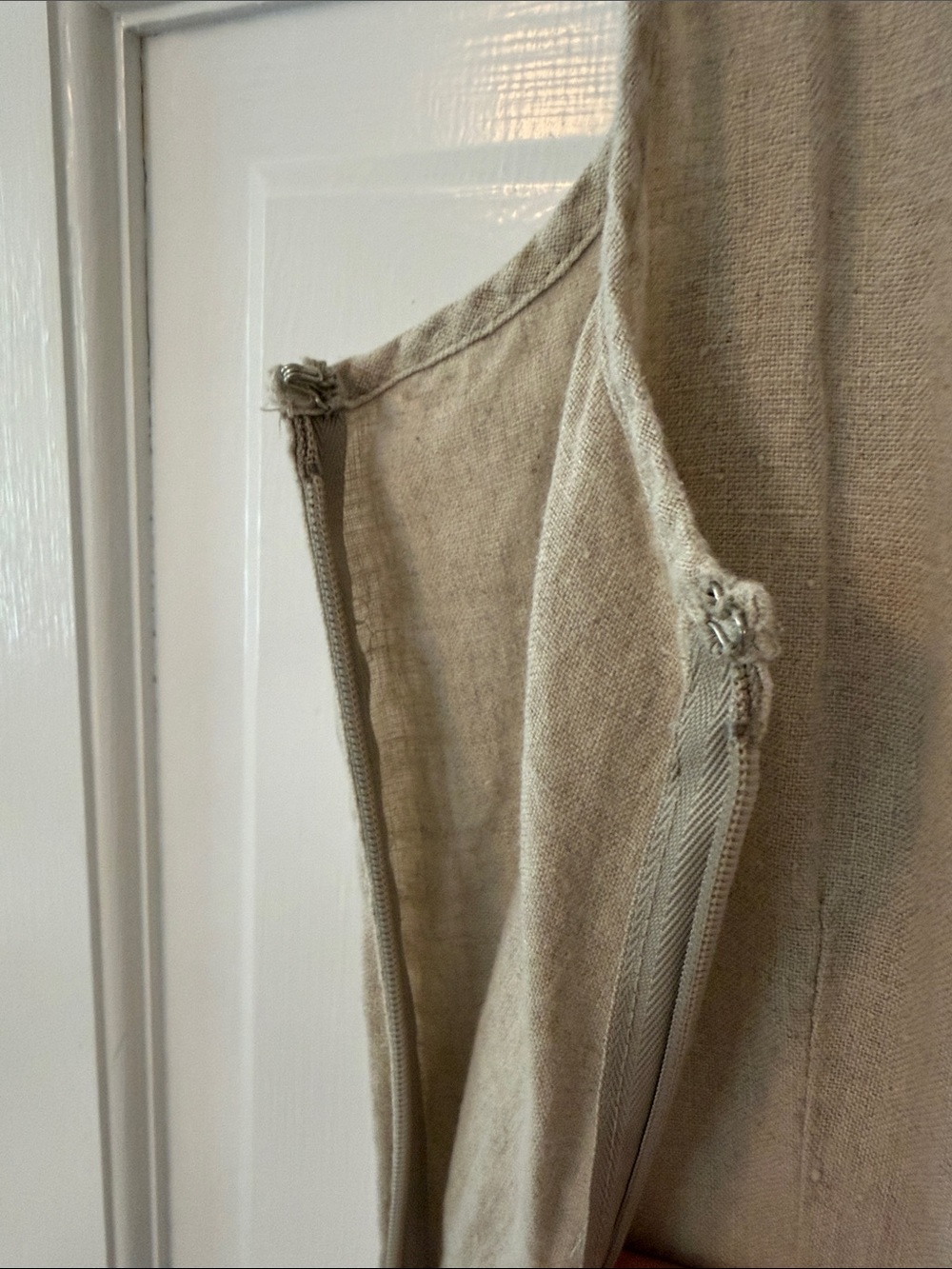 LOFT Beige Romper with Black Embroidery - Picture 4 of 6